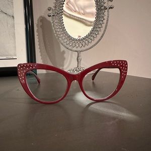 BonLook Keiko Cat Eye Eyeglass frames Amanda Red Brand